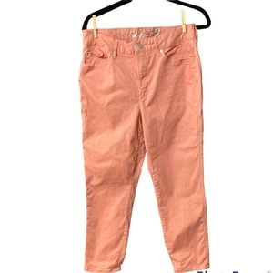 Seven7 womens high rise skinny crop jeans Coral 12